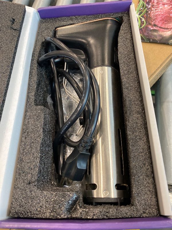 Photo 1 of *USED*
1300W Sous Vide Precision Cooker Machines, IPX7 Full Waterproof Immersion Circulator, New Quiet Brushless Motor, 6 One-Touch Presets, Effortless Gourmet Meals