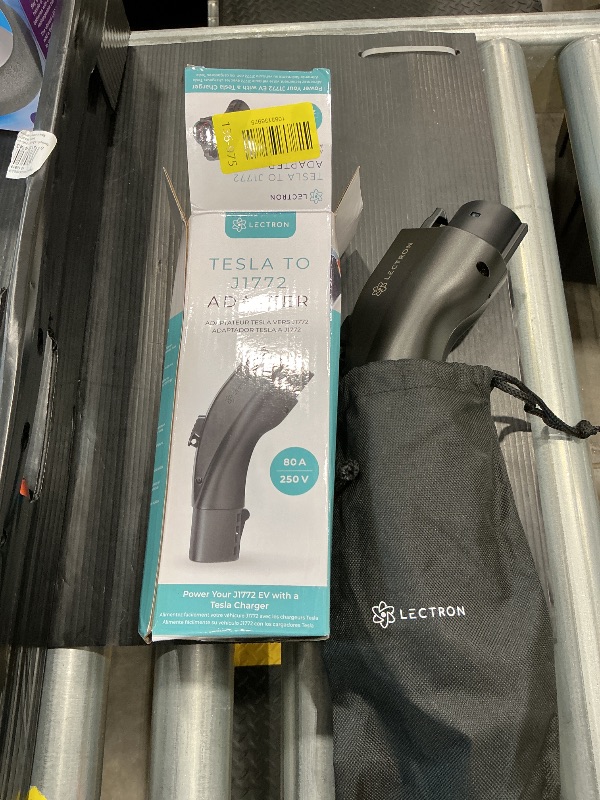 Photo 1 of Lectron NACS to J1772 EV Charging Adapter - Compatible with Tesla Wall Connectors, Destination Chargers, & Mobile Connectors (80A, 250V) - for J1772 Electric Vehicles - UL 2252 Certified (Black)