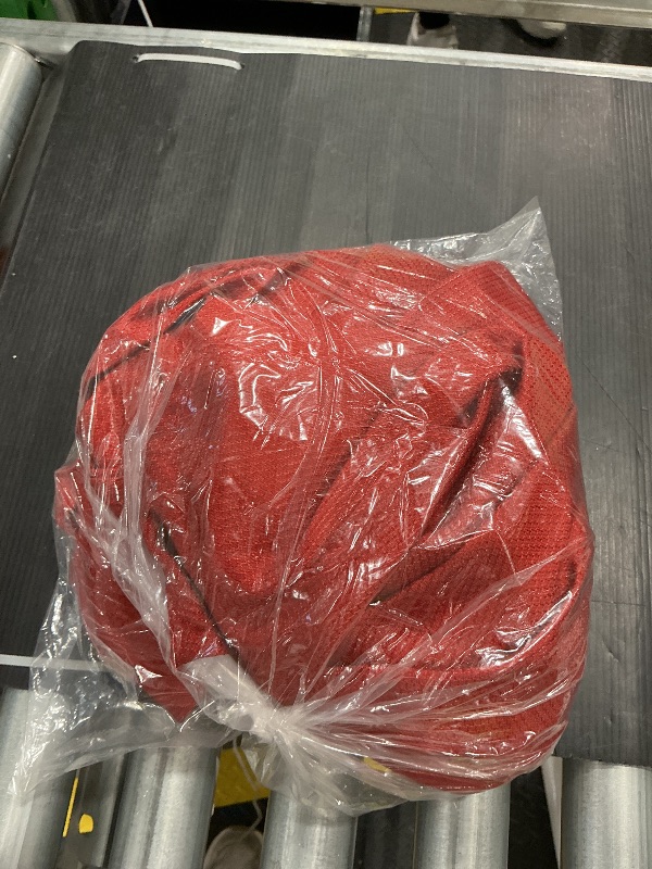 Photo 1 of Biscaynebay Textured Fabric Christmas Table Cloth Rectangle 60x84 Inches, Red Water Resistant Spill Proof Tablecloths for Dining, Kitchen, Wedding and Parties, Machine Washable