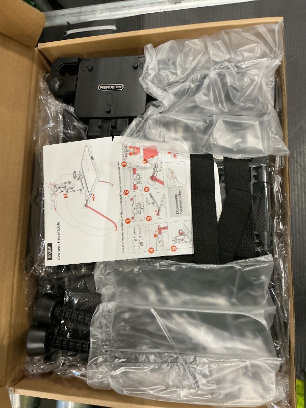 Photo 1 of [Upgraded] Car Seat Table with Expandable Tray - Car Desk for Laptop Car Backseat Mount, Car Trays for Eating with Non-Slip Pad/Phone&Tablet Holde, Car Accessories for Writing/Laptop/Dining/Work