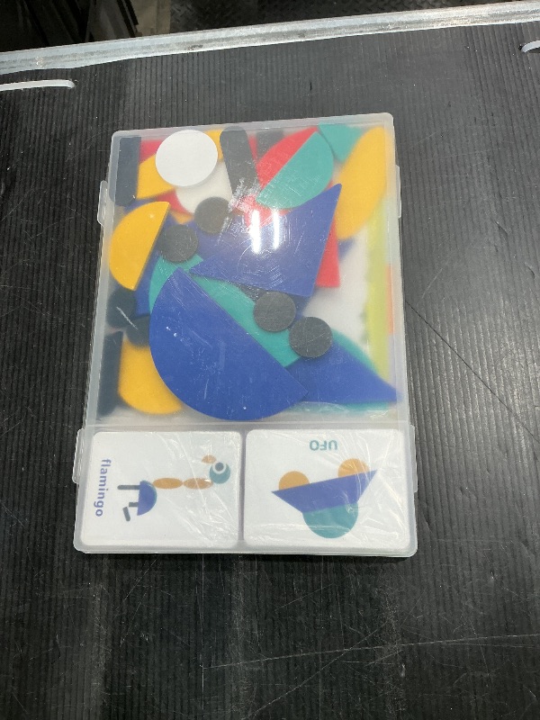 Photo 1 of *MISSING PARTS UNKNOWN*
LiKee Open Ended Wooden Shape Puzzles (36 Blocks&60 Cards) for Toddlers 3+ Years Old, Montessori Development Toys Preschool Education Activity Travel Toy Board Games for Kids 4-8 Yrs