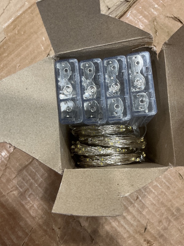 Photo 1 of *Look at pic*
4 Pack 240 LED Christmas Fairy Lights Battery Operated with Timer, 80FT Waterproof Twinkle Lights Indoor Outdoor, String Lights Battery Powered for Bedroom, Centerpiece, Chistmas Decor (Warm White)