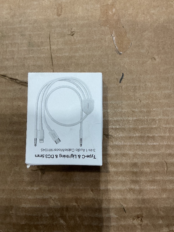 Photo 1 of [3in1] USB C to 3.5mm Audio Aux Jack Cable Compatible with iPhone 15 14 13 12 11 XS XR X 8 7 iPad Pro, Samsung Galaxy S23 S22 S21 Ultra etc, Work with Car Stereo, Headset, Speaker - 3.93ft White