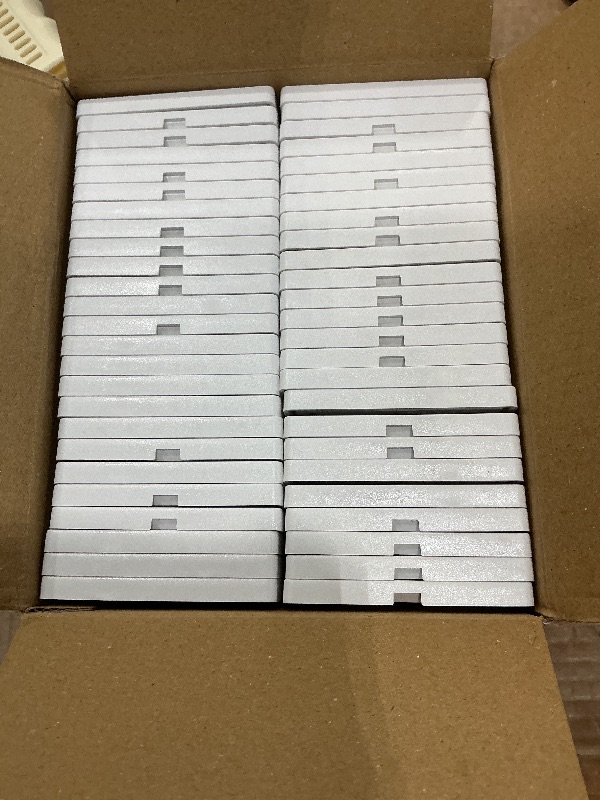 Photo 1 of (50 Pack) BESTTEN USWP6 Matte Snow White Screwless Wall Plate, 1 Gang Switch Plate, Decorator Receptacle Outlet Cover, H4.69” x W2.91”