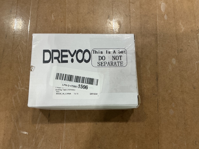 Photo 1 of 1 Pack Complete Toilet Valve Set, Includes 1/2 inch Nom Inlet x 3/8 Inch OD Compression Outlet Angle Shut Off, Stainless Steel Toilet Water Supply Line, Escutcheon Plate, Sealing Tape (16" Hose)