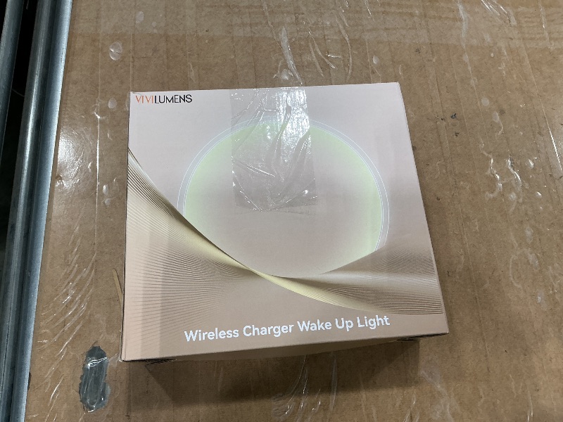 Photo 1 of *UNTESTED*
Vivilumens Sunrise Alarm Clock Wireless Charger, 10 White Noise Sound Machine Alarm Clock with 30/60/90 Mins Timer, 3 Levels Touch Night Light Dual Clocks for Heavy Sleeper Bedroom Decor Gifts for Her