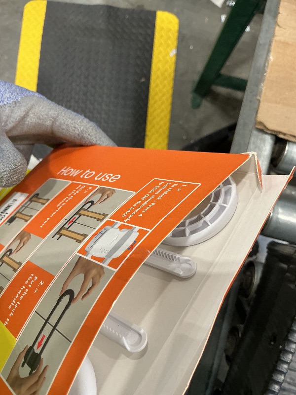 Photo 1 of (3 pack white) 4 button Cabinet Locks, U-Shaped Proofing Drawers Safety Child Locks Adjustable, for Wardrobe,Kitchen,Bathroom,Drawer,Fridge,Cupboard Doors Knobs & Handles