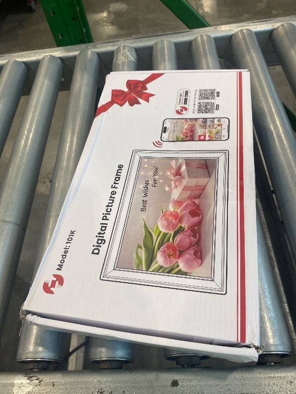 Photo 1 of *USED*
Frameo 10.1" Digital Picture Frame, Smart WiFi Digital Photo Frame with 1280x800 HD IPS Touch Screen 32GB Storage Auto-Rotate Wall Mounted, Share Photos/Videos Remotely(Brown&White)