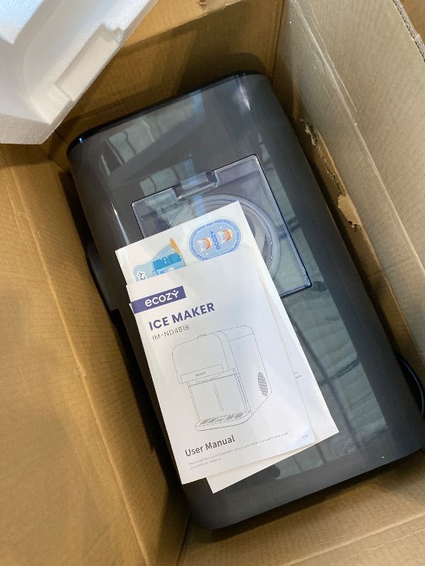 Photo 1 of *UNTESTED*
ecozy Nugget Ice Maker Dispenser, Smart 2-in-1 Pebble Ice Machine Countertop & Water Dispenser with App Control, Self-Cleaning, Auto Lighting, TDS Monitor, Measured Dispensing, 33Lbs/Day