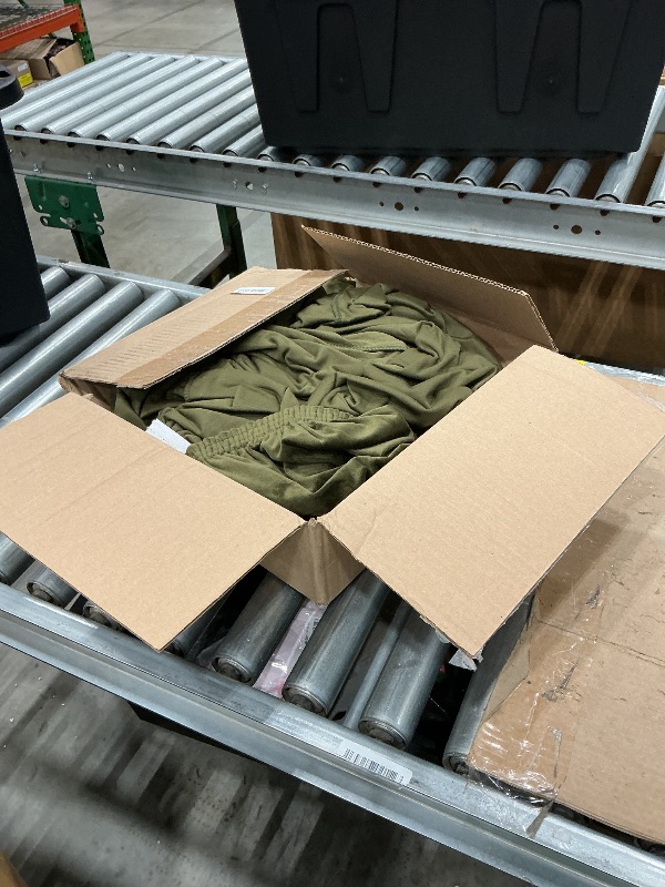 Photo 1 of **WASH RECOMMENDED** H.VERSAILTEX Rich Velvet Stretch 2 Piece Cover Chair Slipcover Sofa Cover Furniture Protector Couch Soft with Elastic Bottom Chair Couch Cover Width Up to 49 Inch (Chair, Olive)