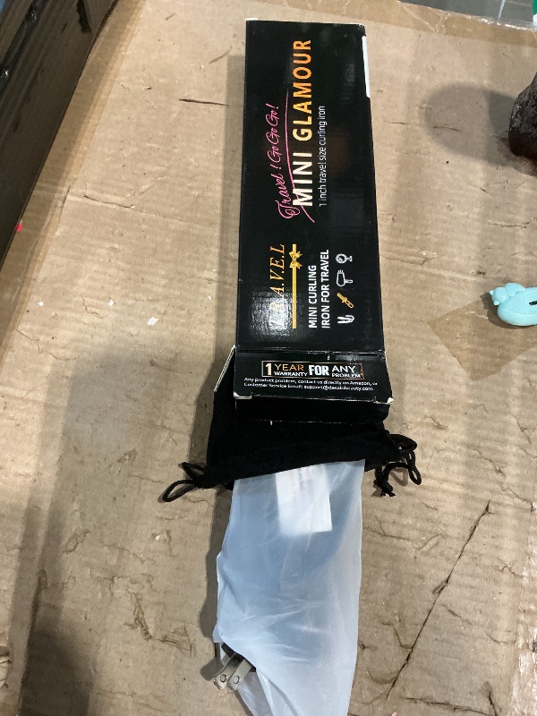 Photo 1 of 1 Inch Mini Travel Curling Iron, 100-240V Travel Dual Voltage Curling Iron for Short Hair with 5 Heat Settings, Small Curling Wand with Temperature Memories and Lock, Silver