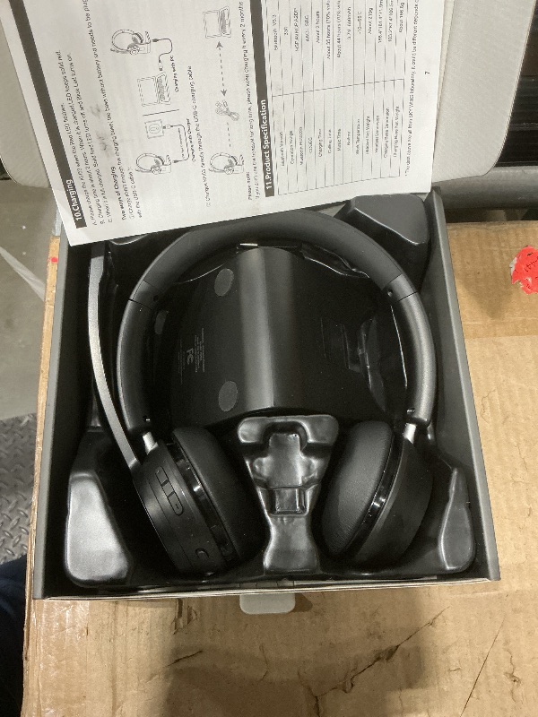 Photo 1 of (Upgraded Version) Wireless Headset, Bluetooth Headset with Noise Cancelling Microphone, Best Headphones with Mic Mute & USB Dongle for PC/Computer/Laptop/Cell Phones/Remote Work/Call Center