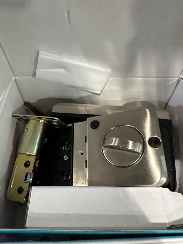 Photo 1 of **MISSING PARTS**
Veise VE06-H Smart Front Door Lock Set, App Control, Keyless Entry Deadbolt with Lever Handle, Electronic Digital Touchscreen Keypad, Auto Lock, Easy Install, Satin Nickel