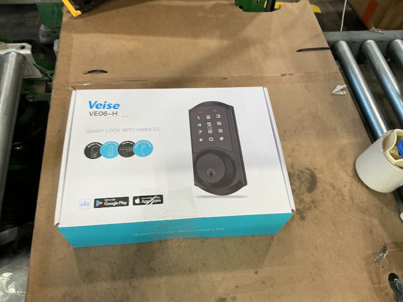 Photo 1 of **MISSING PARTS**
Veise VE06-H Smart Front Door Lock Set, App Control, Keyless Entry Deadbolt with Lever Handle, Electronic Digital Touchscreen Keypad, Auto Lock, Easy Install, Satin Nickel