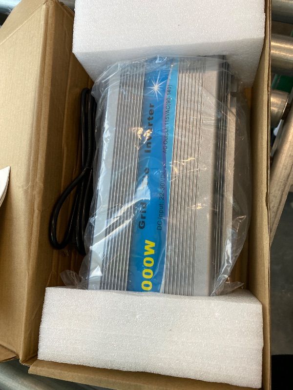 Photo 1 of *Item Is Dirty*
KRXNY 1000W Grid Tie Inverter 10.8-30V DC Input 110V AC Output Stackable MPPT Pure Sine Wave Solar Power for 18V Solar Panel