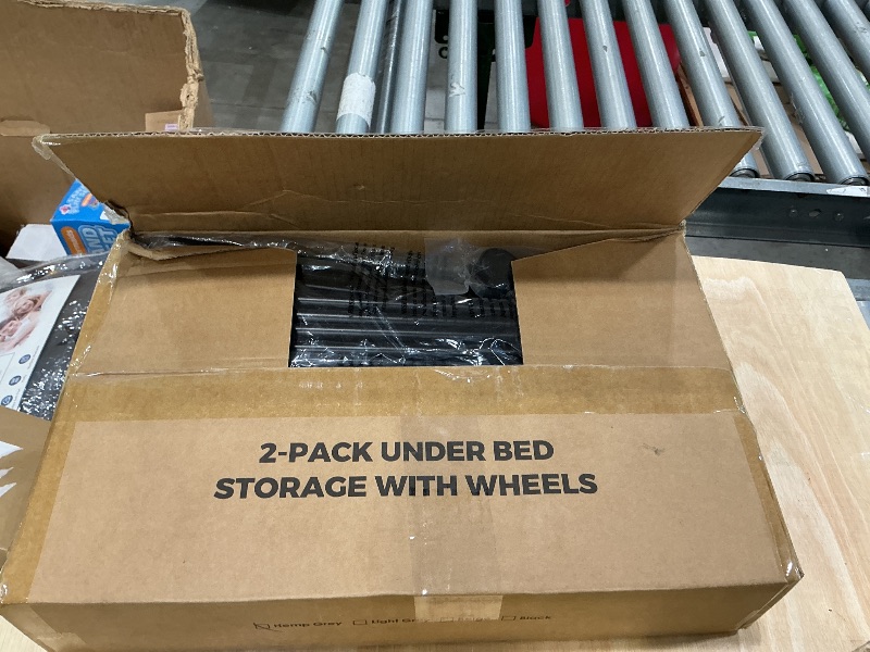 Photo 1 of *USED*
Yecaye Under Bed Storage with Wheels, 2Pack Under Bed Storage Containers, Underbed Shoe Storage Organizer, Rolling Under Bed Metal Drawers for Clothes, Blankets(30.71 x 16.93 x 6.69 in)