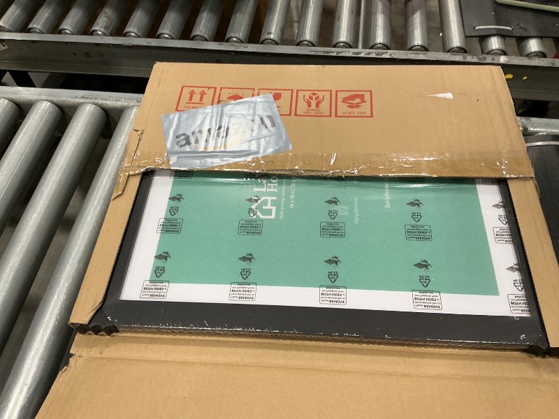 Photo 1 of ***MAJOR DAMAGE*** LaVie Home 14x18 Picture Frame Black Poster Frame,Display Pictures 12x16 with Mat or 14x18 Without Mat, Stable and Sturdy Frame and Polished Plexiglass, Horizontal and Vertical Format of The Walls