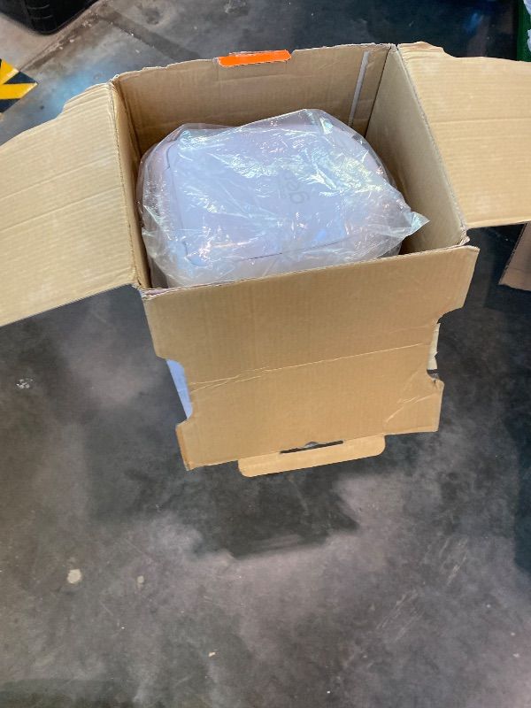 Photo 1 of *MINOR DAMAGE - USED*
Diaper Genie Platinum Pail (Lily White) is Made in Durable Stainless Steel and Includes 1 Easy Roll Refill with 18 Bags That can Last up to 5 Months.