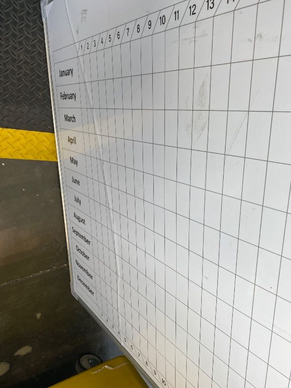 Photo 1 of ***MINOR DAMAGE*** Lincia Extra Large 48" x 36" Magnetic Vertical Year Planner Dry Erase Calendar 2026 for Wall Undated Dry Erase Wall Calendar Planner Aluminum Frame Whiteboard for Home Office Projects