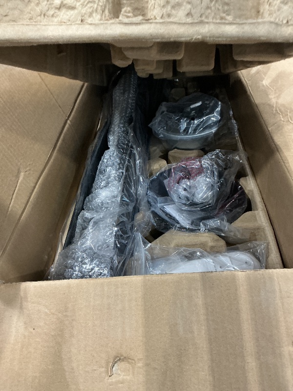 Photo 1 of **MISSING PIECES UNKNOWN**Roomratv Ceiling Fans with Lights and Remote Control,Quiet Noiseless Reversible DC Motor,6 Speeds,Timers, 3 CCT, Indoor Use, Plastic Blades,52 Inch Black Modern Ceiling Fan for Bedroom Living Room