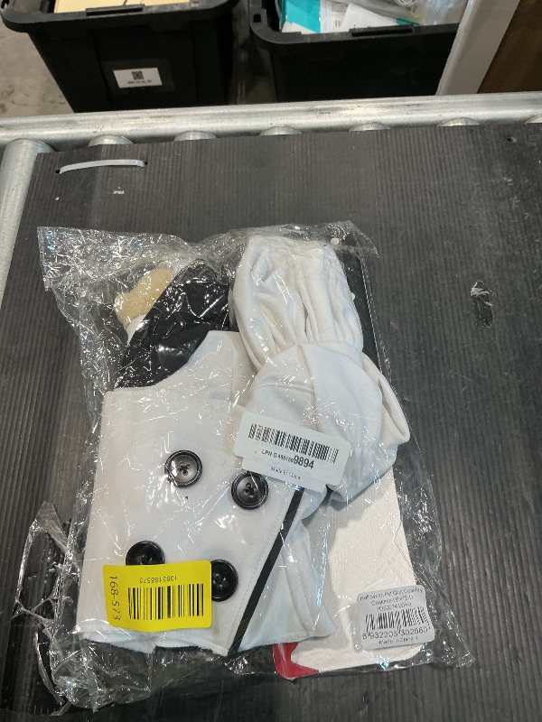 View 2 of * Dirty item check clerk comments*
Dog Chef Costume - Halloween Scary Dog Costume with Knife and Hat, Pet Murderer Costumes Killer Cosplay Outfit with Arms, Trimmable Hook & Loop Fastener for Fitting Small Medium Large Dogs