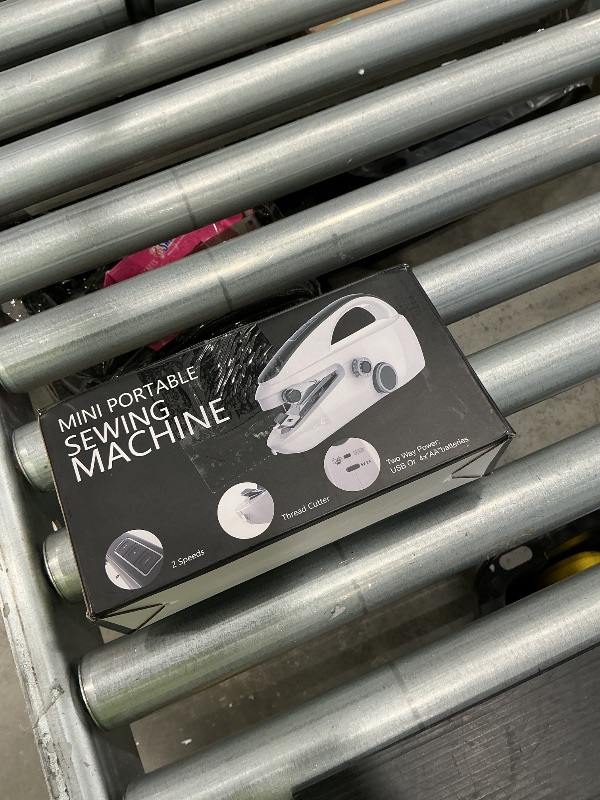 Photo 1 of *MINOR DAMAGE - USED*
Handheld Sewing Machine for Beginners: Easy to Use Dual Speed Portable Mini Sewing Machine for Hemming, Adults, Home, Travel and DIY, White