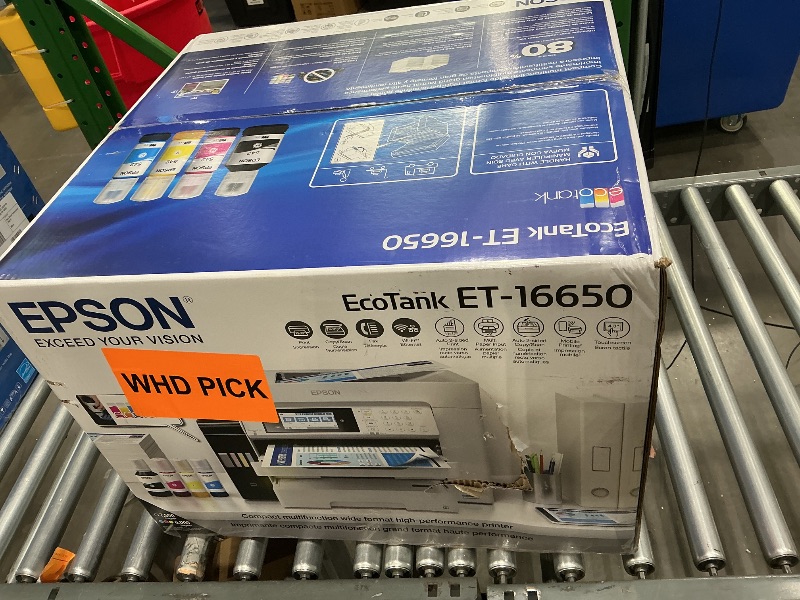 Photo 1 of Epson EcoTank Pro ET-16650 Wireless Wide-Format Color All-in-One Supertank Printer with Scanner, Copier, Fax and Ethernet, White
