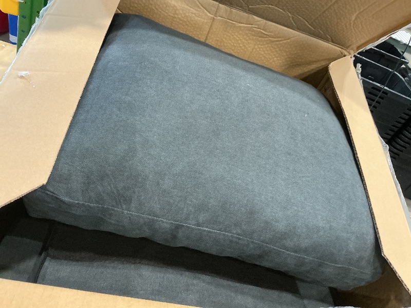 Photo 1 of **MISSING PIECES UNKNOWN**Weture Mid-Century Accent Chair,Modern Linen Fabric Armchair for Living Room,Comfy Upholstered Reading Accent Chairs for Bedroom,Single Sofa Chair with Wood Legs (Dark Grey, 1 Pack)