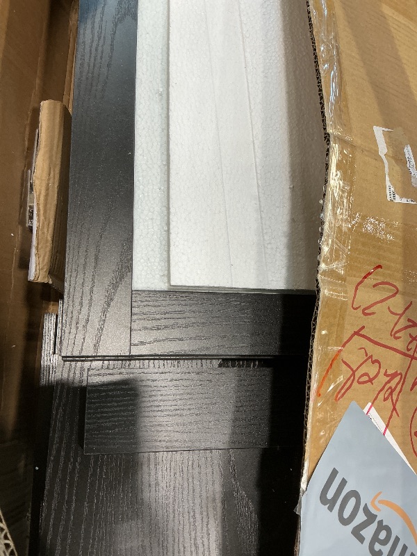 Photo 1 of *PARTIAL SET check clerk comments * 
OneBlis 80" Fireplace TV Stand with 50" Smart Fireplace, Modern Fire Place Entertainment Center, Adjustable TV Console with 12-Color LED Lights, for Living Room, Black