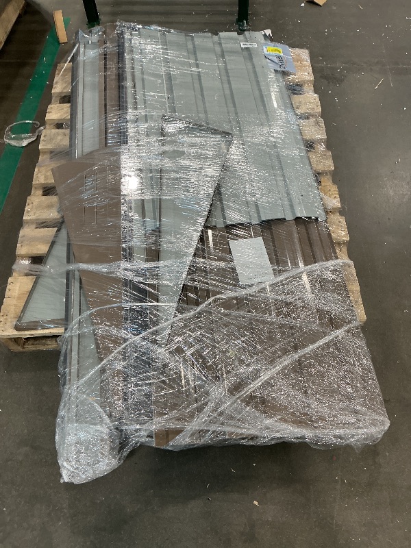 Photo 1 of **INSTRUCTIONS NOT INCLUDED** WVO 6x4ft Metal Outdoor Storage Shed, Waterproof Tool Shed Heavy-Duty Storage Unit with Lockable Door and Vents, Ideal for Bicycles, Tools, Lawnmowers, Backyards, Patios, Lawns - Brown