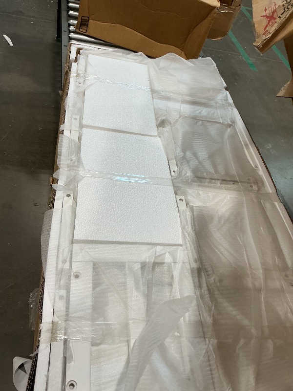 Photo 1 of *PARTIAL SET*
twin loft bed with staircase and shelves white