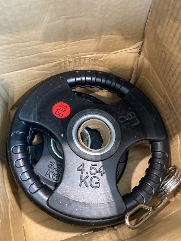 Photo 1 of *USED*
Barbell Weight Set for Home Gym Strength Training, Rubber Coate Design
2x10lbs  2x5lbs  2x2.5lbs