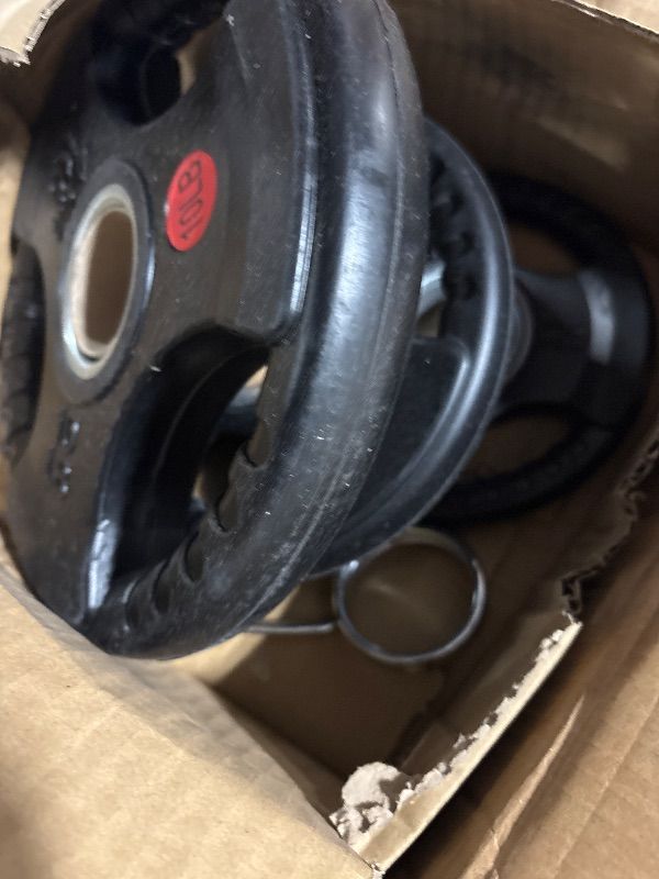 Photo 1 of ***MISSING SEVERAL PARTS**
Fitvids 2 Inch Olympic Barbell Weight Plates Set, 255 LB(2.5-45 LB) Barbell Weight Set for Home Gym Strength Training, Rubber Coate Design