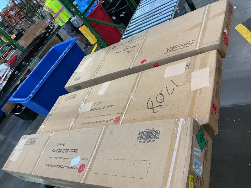 Photo 1 of ***PARTIAL SET*** ***READ CLERK NOTES*** 8' x 6' Resin Storage Shed Outdoor, PP Material & Strong Structure for All Weather, Plastic Garden Shed w/Window for Garden, Backyard, Poolside and Lawn, 15mm Thick PP Board - Blue