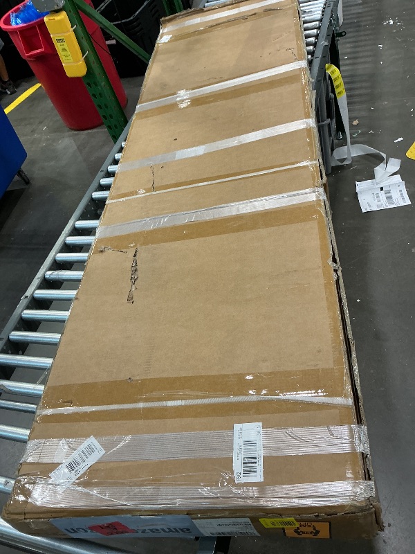 Photo 1 of *USED*
SMARTSTANDARD 72in x 84in Bifold Barn Door, Frosted Glass Barn Door with Hardware Kit Included, Pre-Drilled Holes Easy Assembly -Solid Barn Doors Slab Covered with Water-Proof PVC Surface, White