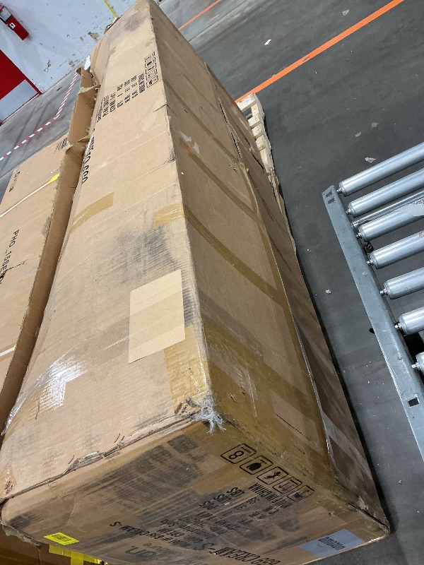 Photo 1 of ***MINOR STAINS*** Meridian Furniture Ritz Collection Modern | Contemporary Velvet Upholstered Sofa With Sturdy Metal Legs in Rich Gold Finish, Cream, 85.5" W x 31.75" D x 30.5" H