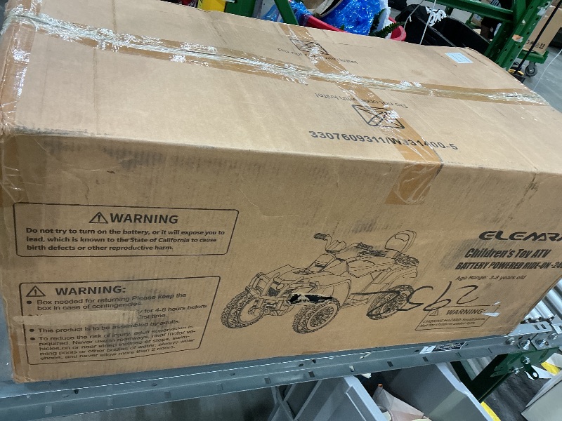 Photo 1 of **MISSING PARTS**
ELEMARA 24V 2 Seater Ride on ATV for Big Kids,4x4 Kids ATV 4 Wheeler Ride on Toy with 400W Powerful Motors, 5mph Max Speed,Kid Four Wheeler,LED Headlights,Music,Electric Ride on Car,Blue