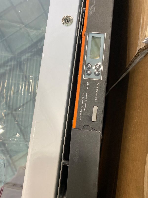 Photo 1 of **MAJOR DAMAGE**
KoolMore 4.5 cu ft Countertop Medical Pharmacy Refrigerator with Emergency Backup Battery for Temperature Display and Alarm in White, UL Listed (KM-PHR-45C)