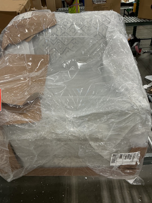 Photo 1 of *USED*
Benjara Zyan 37 Inch Accent Armchair, Cushioned, Polyester Pattern, Beige, Gray and Black