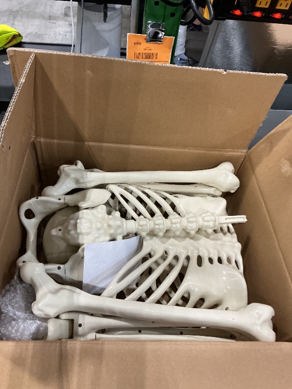 Photo 1 of *Damaged item  check clerk comments*
GCNBCNB Halloween Skeleton Decorations,5.4FT Posable Human Skeleton Decorations for Halloween Party Decor, Haunted House Props Indoor Outdoor Decoration