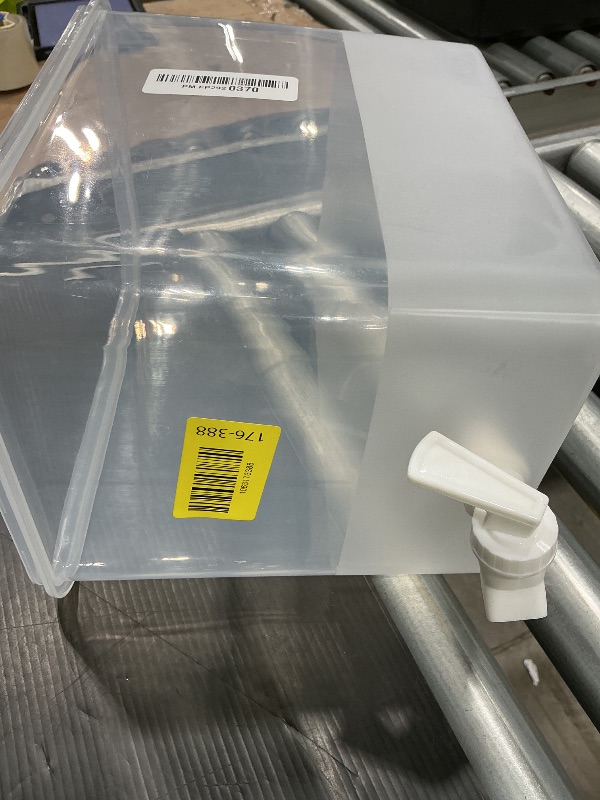 Photo 1 of *See Clerk Notes*
Domensi 2 Pack 2 Gallon Drink Dispenser for Fridge with Spigot Water Dispenser Leak Proof Lids Filter Screen Beverage Juice Container Sealed Plastic Lemonade Milk Cold Hot Drink Tea Jug for Party