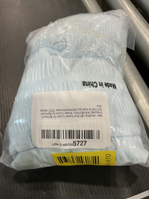Photo 1 of *USED*
Aiyufeng Light Blue Shower Curtain for Bathroom, Embossed Textured Fabric Shower Curtain for Bathroom - Soft Cloth & Hotel Spa, Machine Washable, 72X72, Glacier Blue