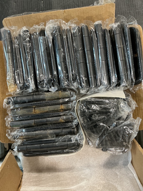 Photo 1 of **MISSING PARTS**
30 Pack Matte Black Interior Door Hinges Round 3.5" x 3.5 Inch 5/8"Radius Heavy-Duty Mat Hinge for Doors Standard Bedroom Work Office Door Hardware Removable Pin,Farm,Shed,Gate,Greenhouse Vent Window