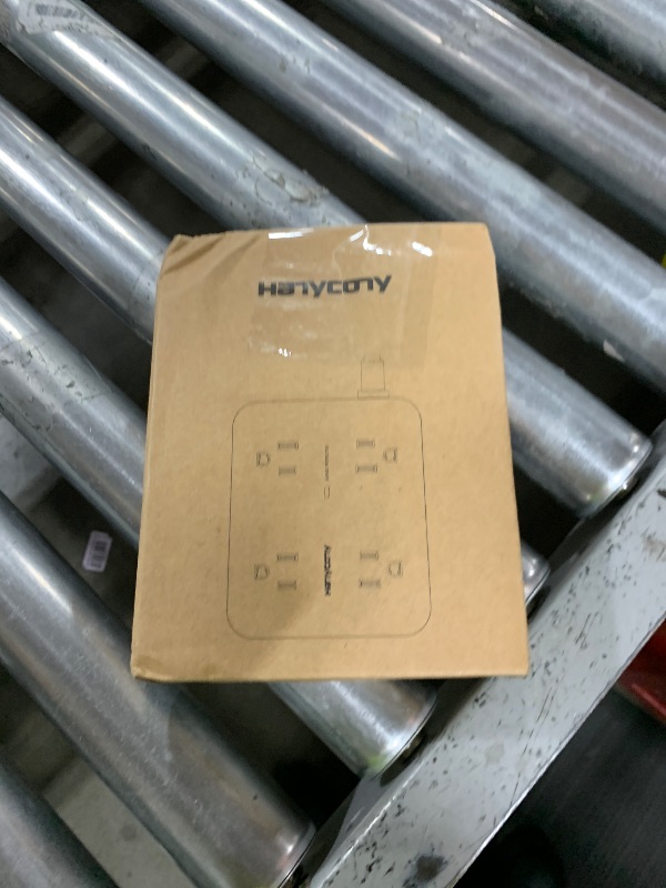 Photo 1 of 10 Ft Surge Protector Power Strip, HANYCONY Extension Cord with 8 AC Outlets 4 USB (2 USB C) Ports, Flat Plug, Wall Mount Desk USB Charging Station for Home