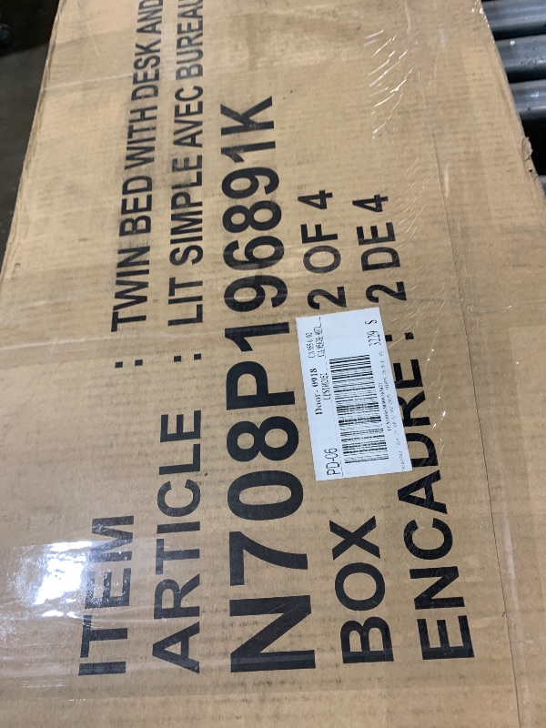 Photo 1 of ****INCOMPLETE SET**** Merax Wooden Bunk Bed with Wardrobe, Desk, Storage Cabinets and Drawers, Twin Over Twin Wood Bed Frame & Trundle for Kids Teens Adults, Space Saving Design, No Box Spring Needed, White