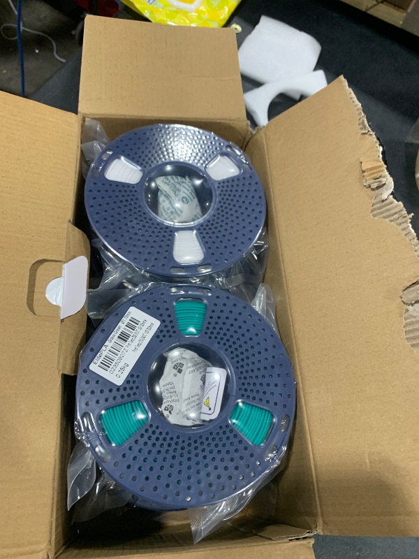 Photo 1 of 250g PLA Filament 1.75mm Bundle, SUNLU 3D Printer Filament Neatly Wound, Individually Vacuum Packed, 250g Spool, 8 Rolls, White+Red+Orange+Yellow+Green+Blue+Cyan+Purple