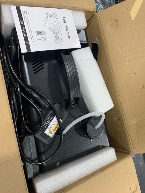 Photo 1 of 1200W Fog Machine Halloween Outdoor with 18 LED Lights 6000CFM Smoke Machine Fog Indoor with Remote for Wedding Party DJ Disco Stage