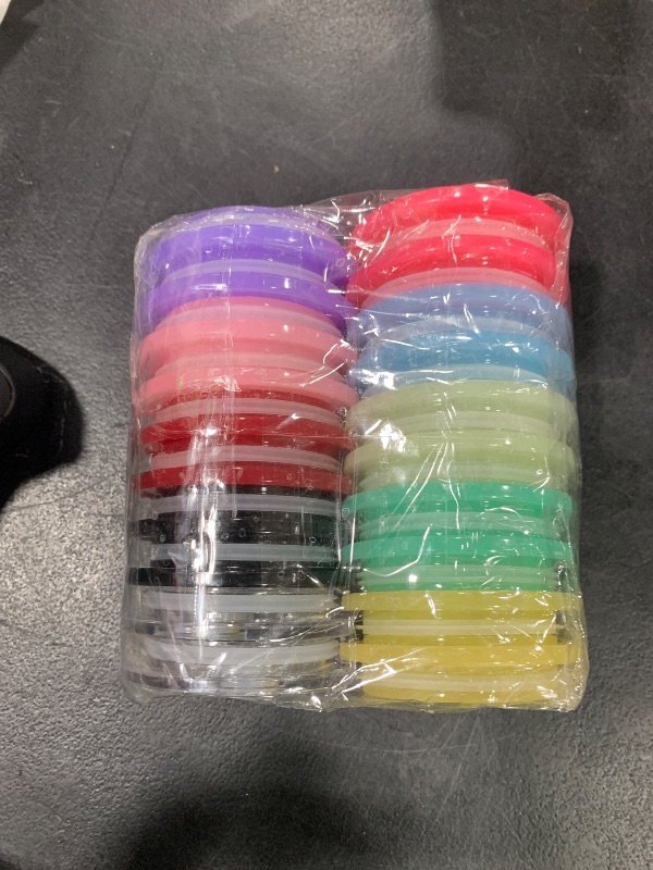 Photo 1 of 20-Pack Colorful Acrylic Cup Lids with Straw Hole - Spill-Proof Reusable Covers for 16oz Glasses & Tumblers - Perfect for Iced Coffee, Beer, Beverages