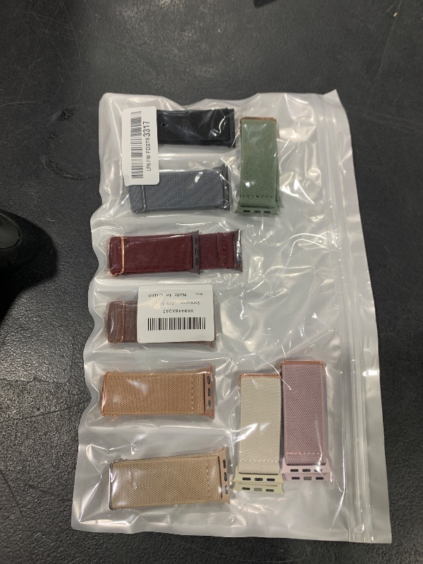Photo 1 of 10 Pack Stretchy Bands Compatible with Apple Watch Band 40mm 38mm 41mm 42mm 44mm 45mm 46mm 49mm Women Men, Water-Resistant Solo Loop Elastic Sport Straps for iWatch Series 11 10 9 8 7 6 5 4 3 SE Ultra