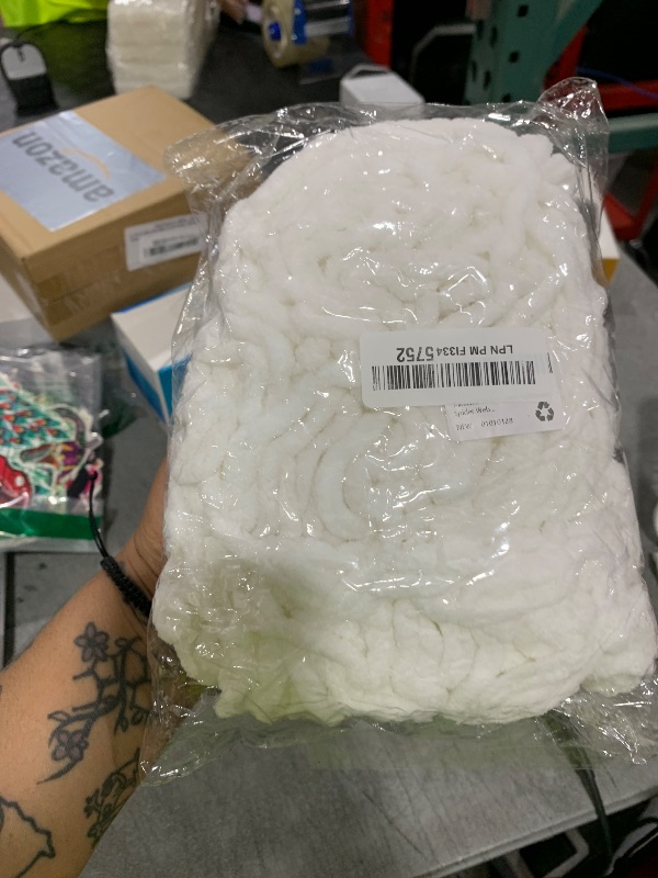 Photo 1 of 12 FT Giant Halloween Spider Web – Hand-Tied White Rope Spiderweb Decoration for Outdoor & Indoor, Durable Wall & Yard Decor for Haunted House & Halloween Party Setup